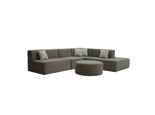 Բազմոց HOBEL CORNER ATLANTA CAPPUCCHINO KIVI 20/CREAM SHO 599-6 R (5) 