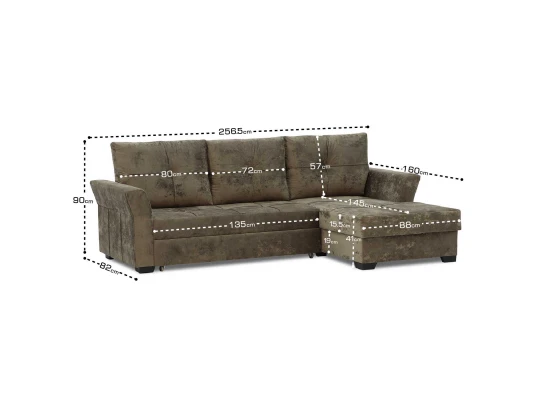 Sofa HOBEL CORNER TEXAS BROWN MONACO 5 R (5) 