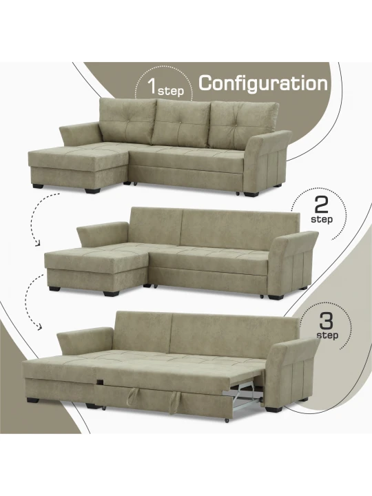 Sofa HOBEL CORNER TEXAS CREAM RONALDO 1803 L (5) 