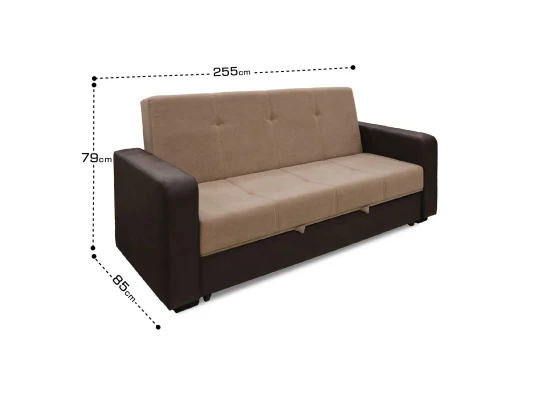 Sofa HOBEL KATRIN VENECIA COFFEE V460/ DARK CREAM VIVALDI 21 (2) 