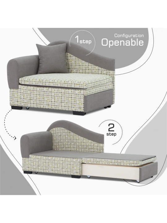 Sofa HOBEL KIDS LUX CAPPUCCINO SCANDI 19/ LAMENIA 1007 L (1) 