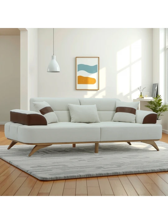 Sofa HOBEL MANHATTAN HONEY PHANTOM 6 /WHITE BONCUK 2 (1) 
