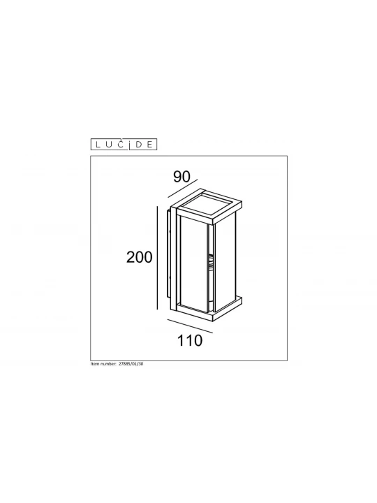 Դրսի լուսամփոփ LUCIDE 27885/01/30 CLAIRE MINI 