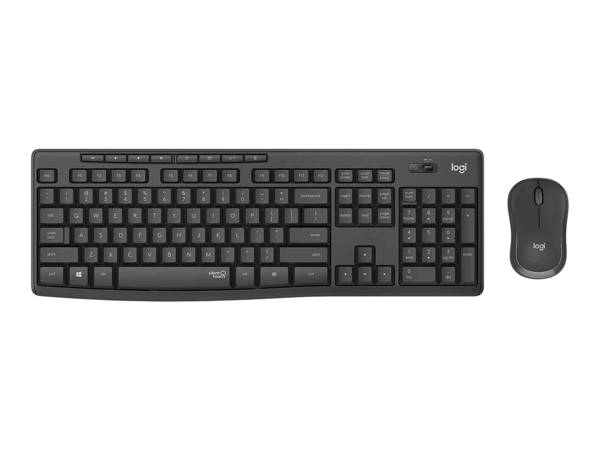 კლავიატურა LOGITECH MK295 SILENT WIRELESS COMBO + MOUSE (GRAPHITE)