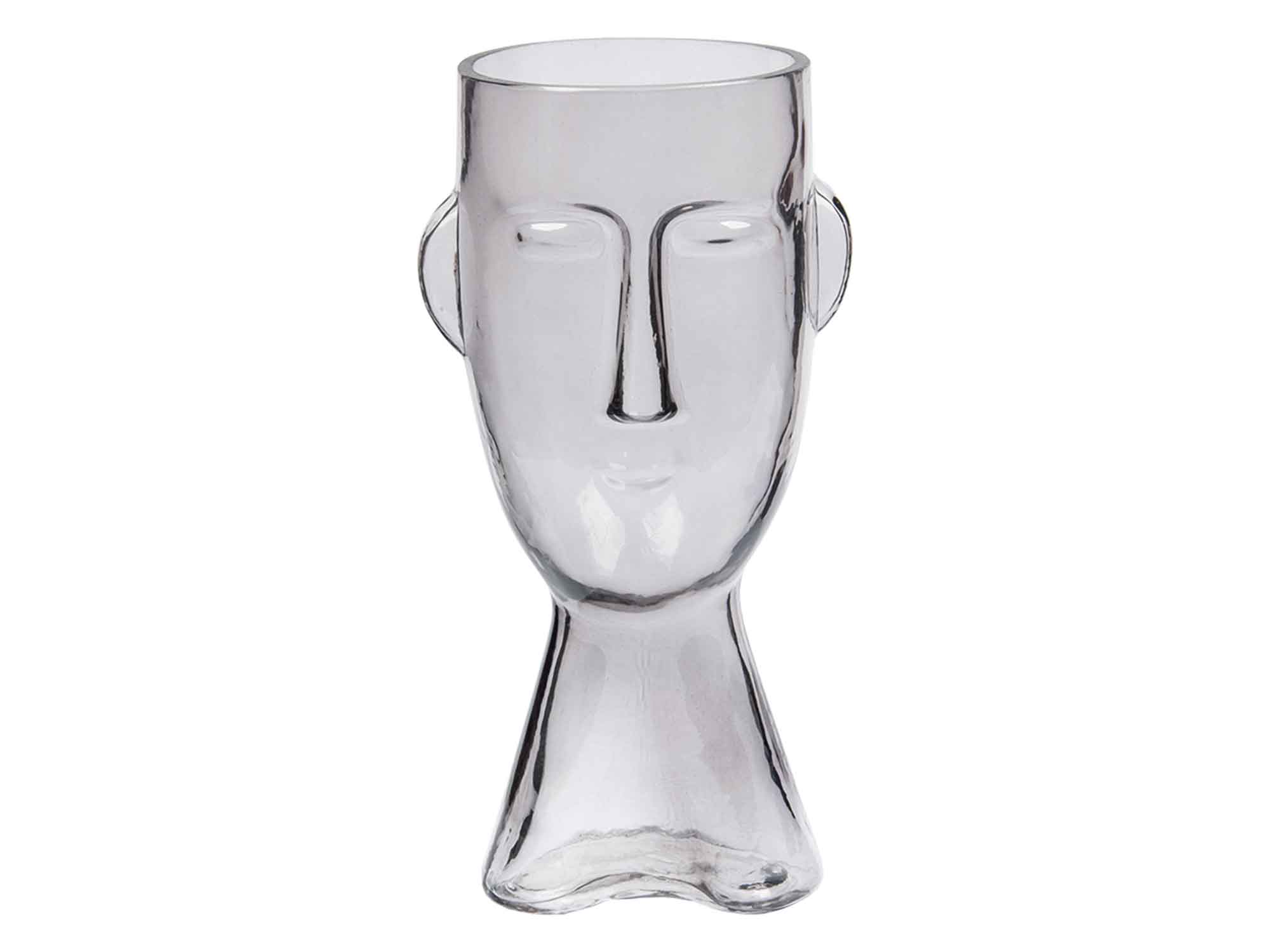 decorate objects MAGAMAX GLASS VASE FACE Д120 Ш110 В235 TRANSPARENT