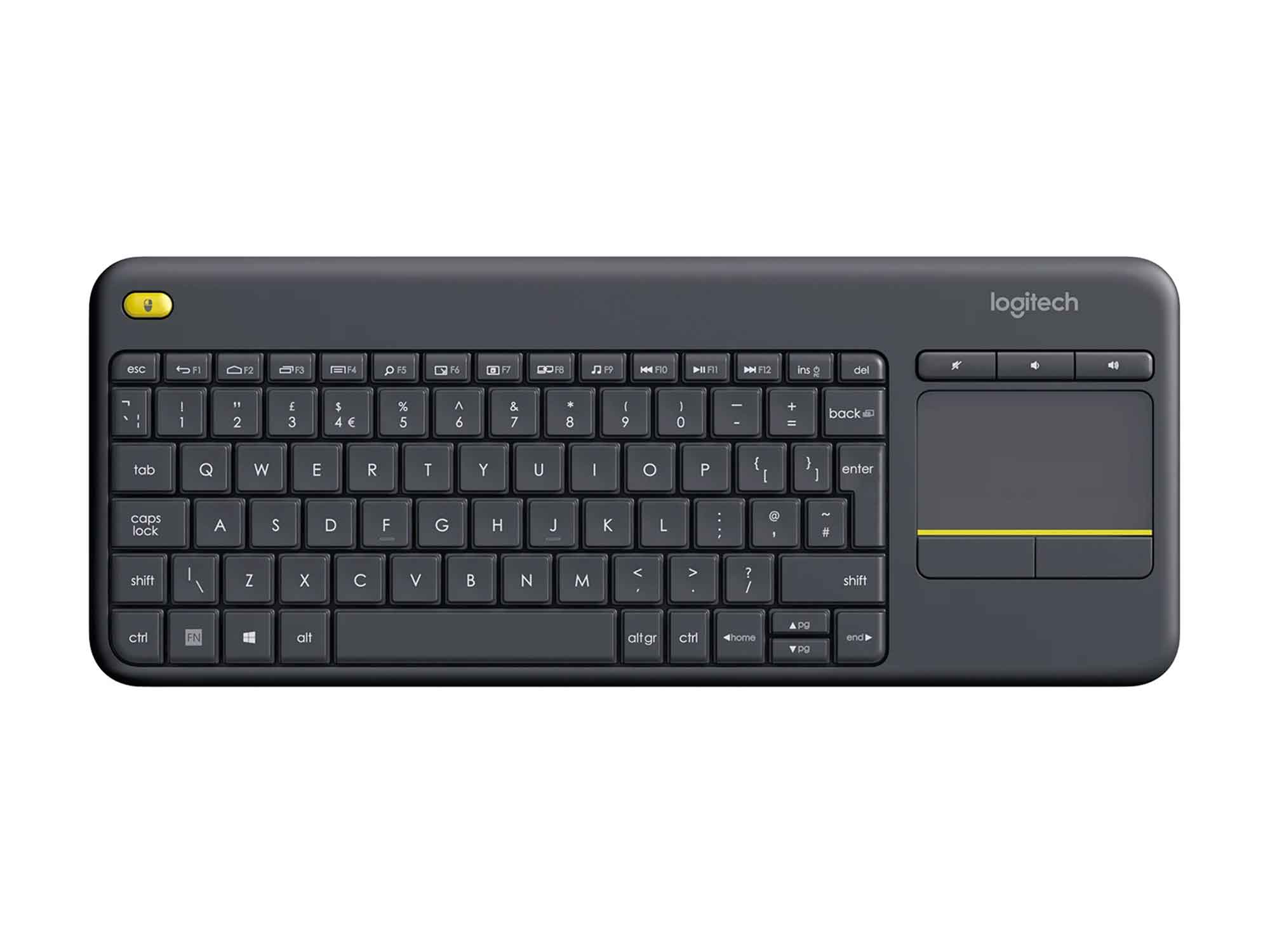 კლავიატურა LOGITECH K400 PLUS WIRELESS TOUCH (BLACK)