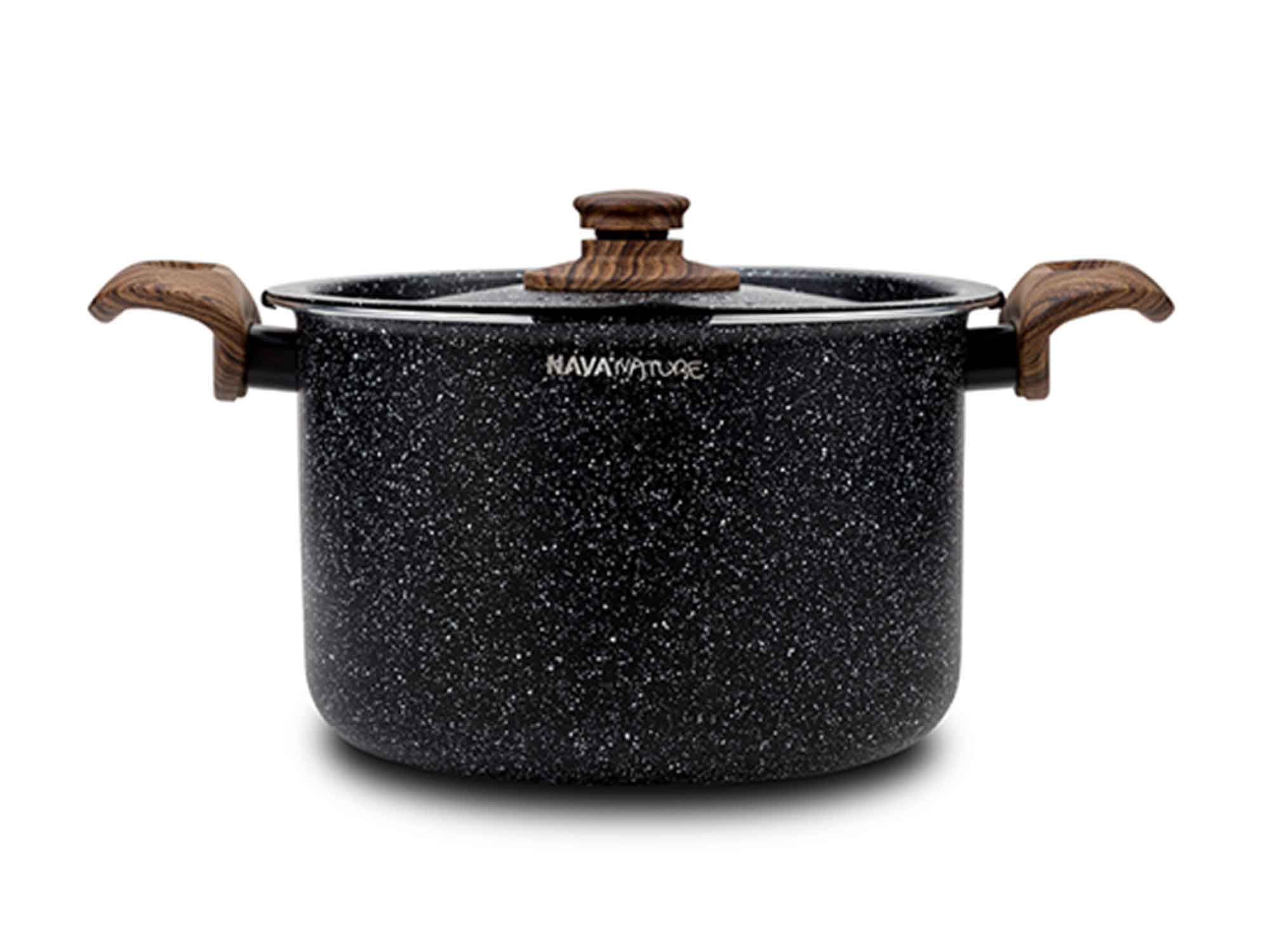 ქვაბი NAVA 10-144-125 STONE NATURE WITH STRAINER LID 22CM