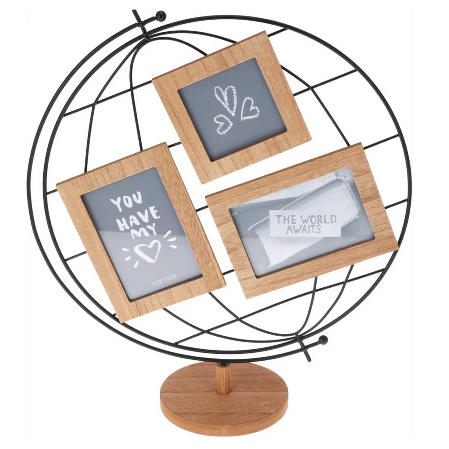 decorate objects KOOPMAN PHOTO FRAME GLOBE 42X45CM (376273)