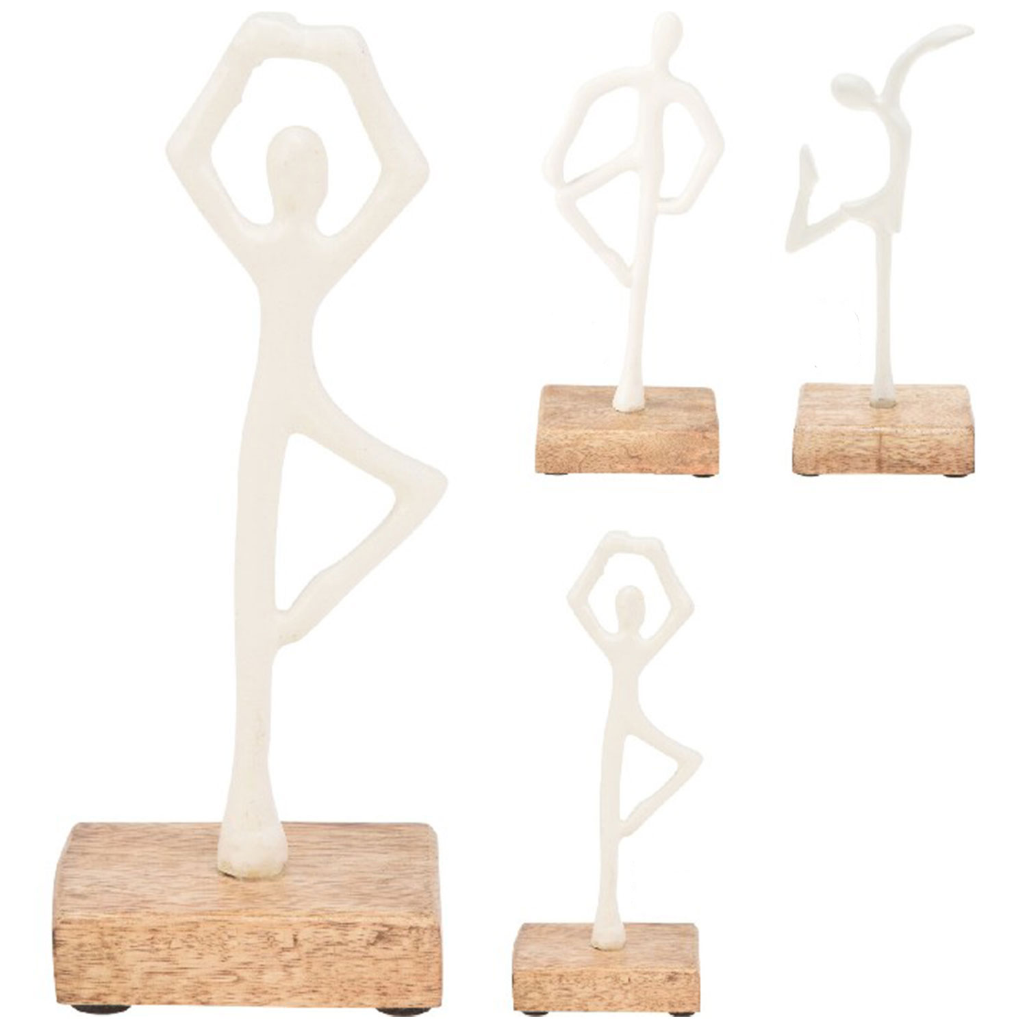 decorate objects KOOPMAN STATUE 21CM 3ASS WHITE (130851)