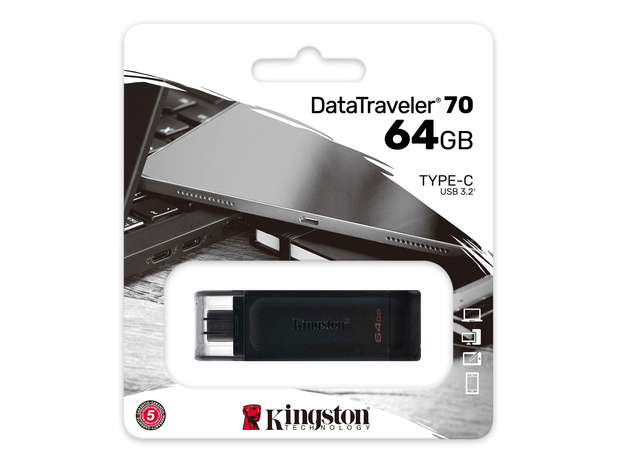 ფლეშ-დრაივერი KINGSTON DT70/64GB