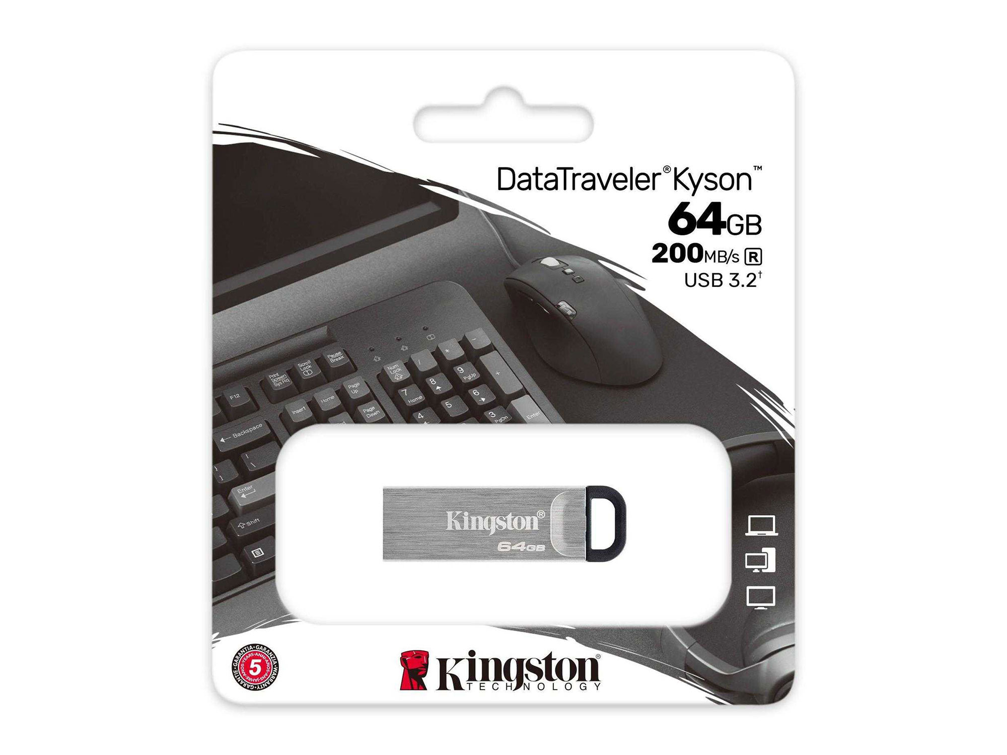 ფლეშ-დრაივერი KINGSTON DTKN/64GB