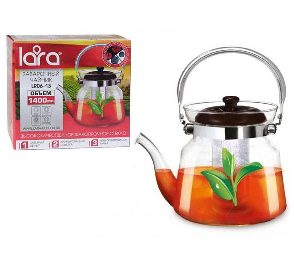 ჩაიდანი/ჩაის დასაყენებელი LARA LR06-13 1400ML