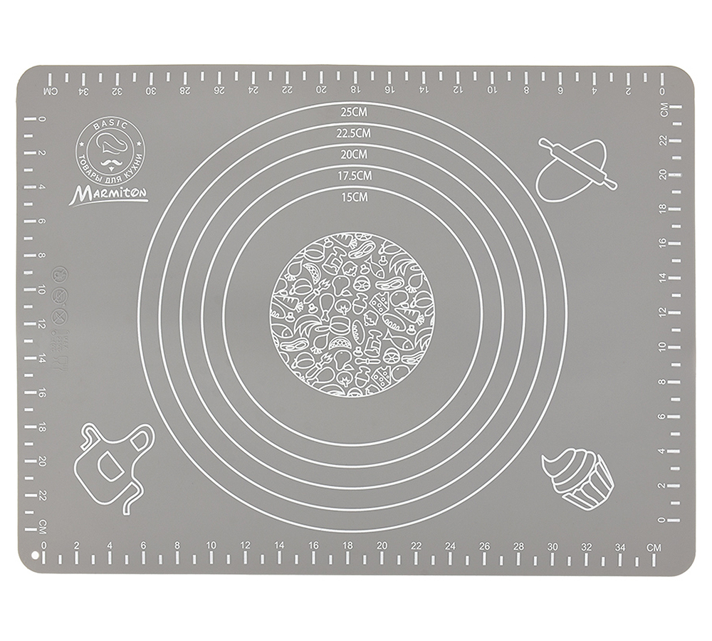 საჭრელი დაფა MARMITON 17408 SLICONE GREY 40X30CM