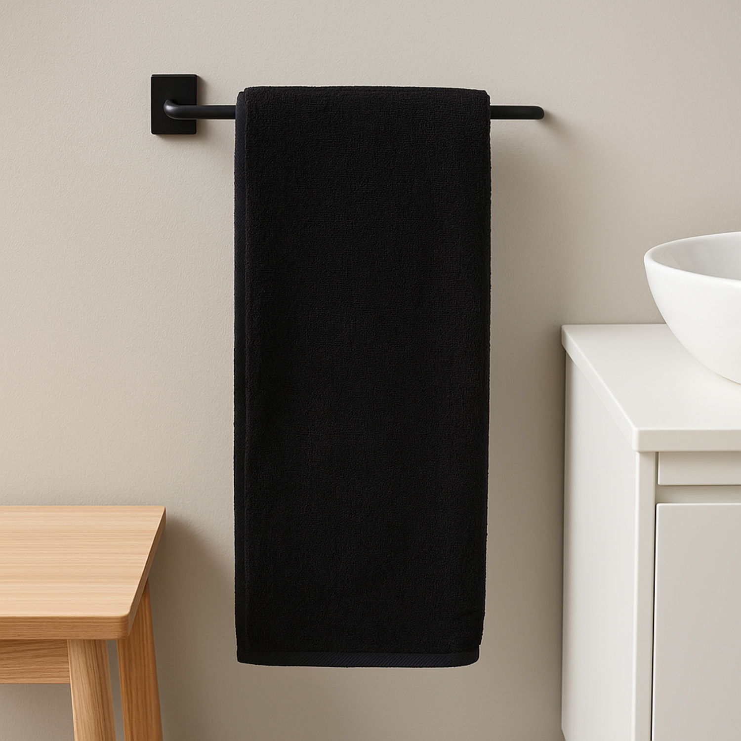 სააბაზანო პირსახოცი RESTFUL BLACK 450GSM 100X150