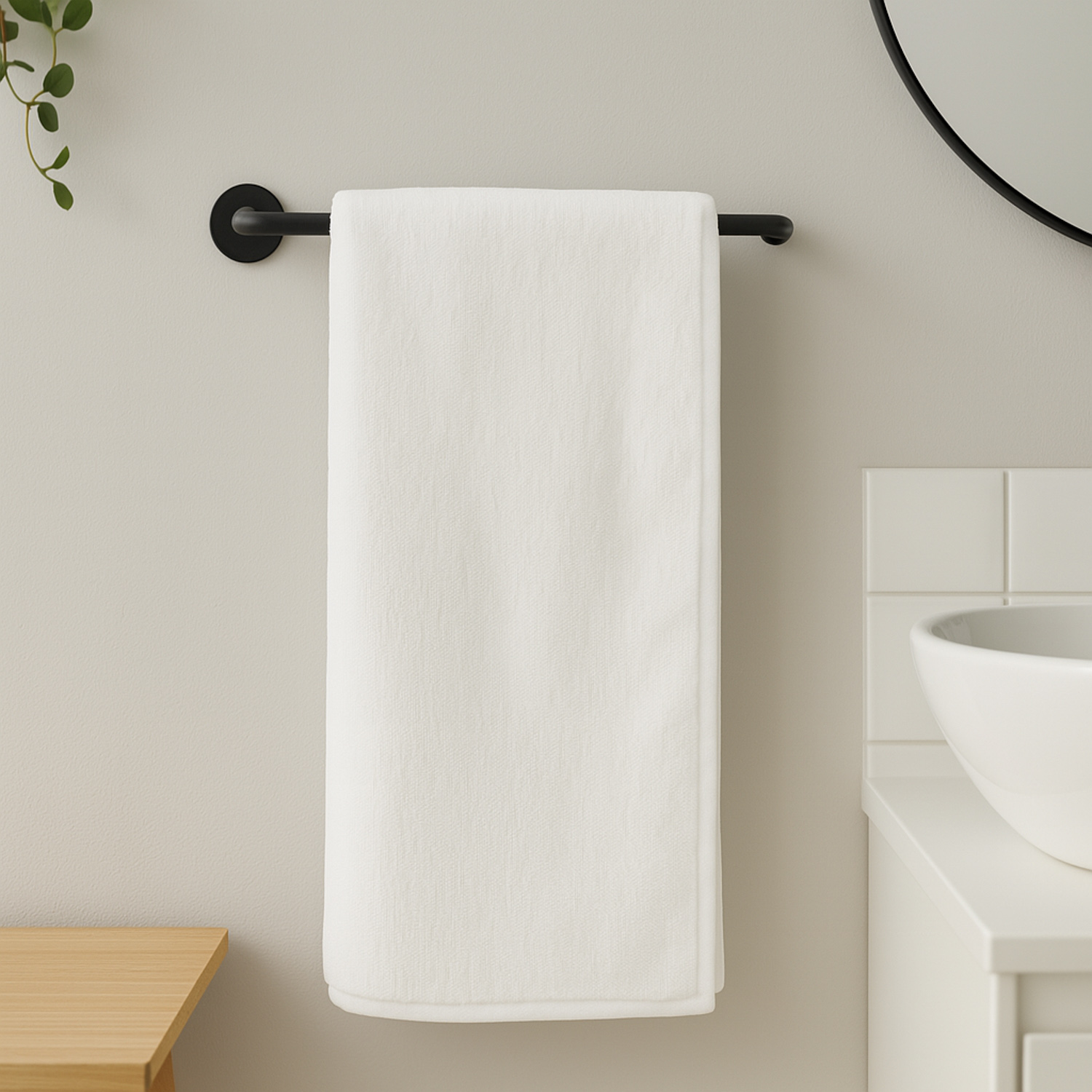 სააბაზანო პირსახოცი RESTFUL WHITE 450GSM 100X150