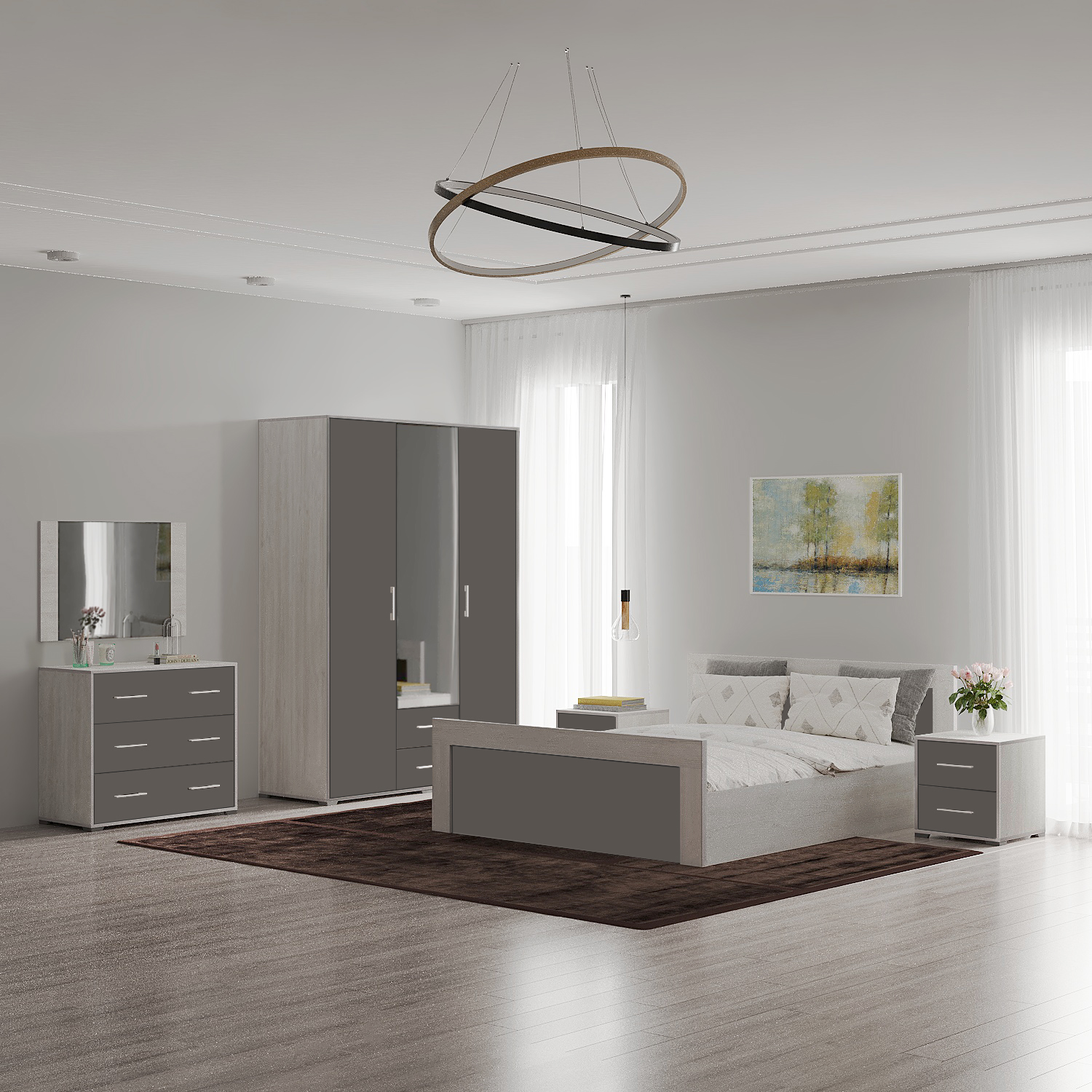 საძინებლის გარნიტური HOBEL X16 CL/01(WH) ORMA 144/6299 (13)