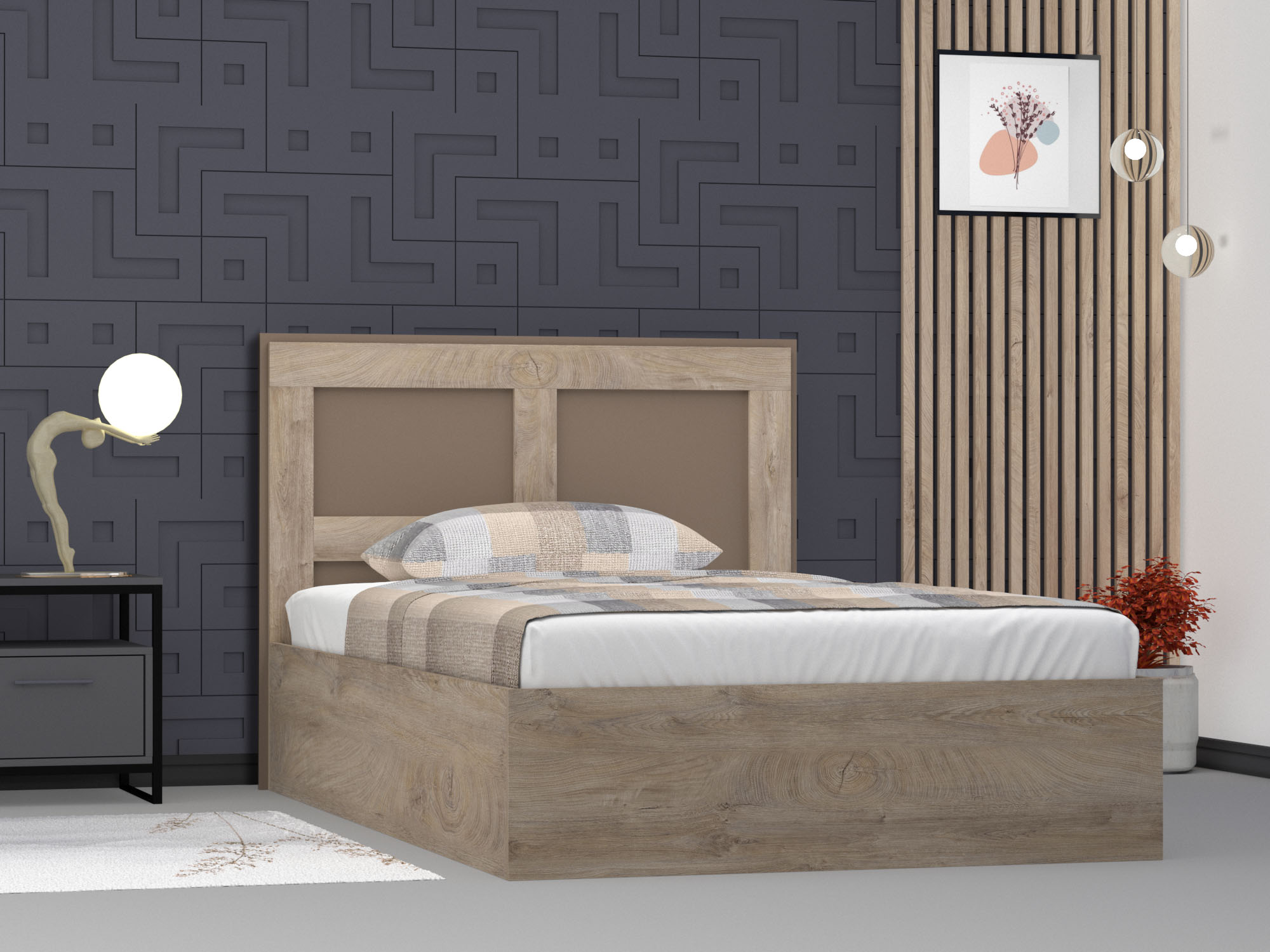 bed HOBEL EX-C23 120X200 K105/7166 (3)