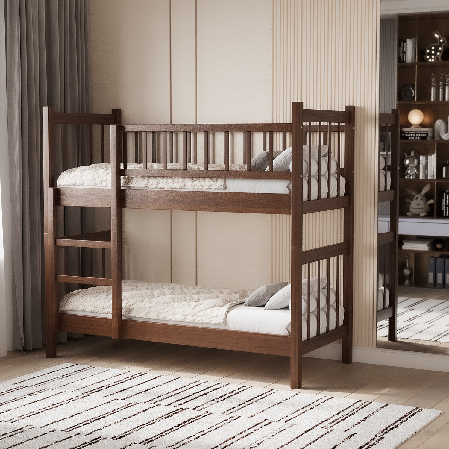 საბავშვთა საწოლი HOBEL TWO-STOREY EX-B53 90X190 OAK PIGMENT (7)