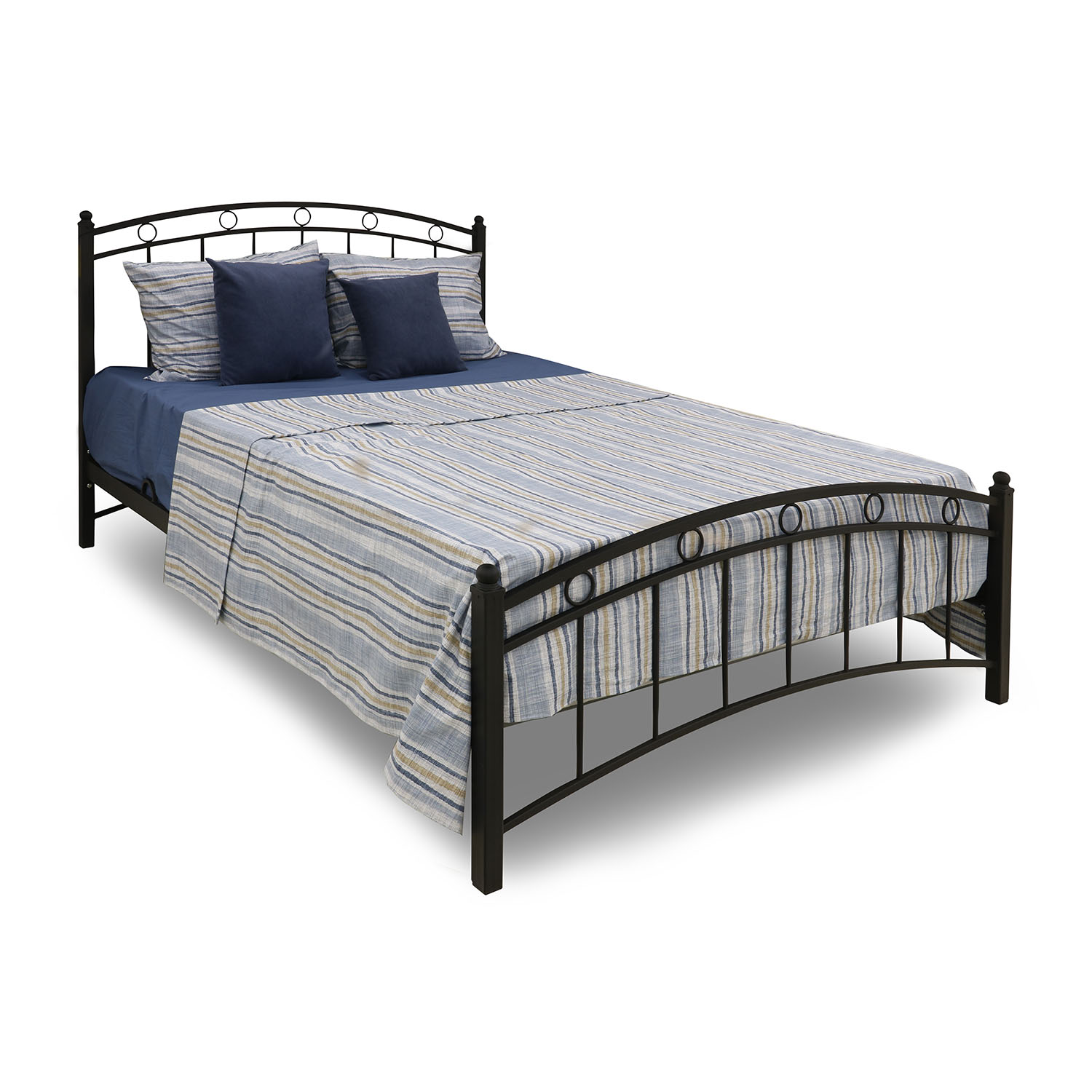 bed HOBEL LANA-02 140X200 METAL BLACK/BLACK (3)