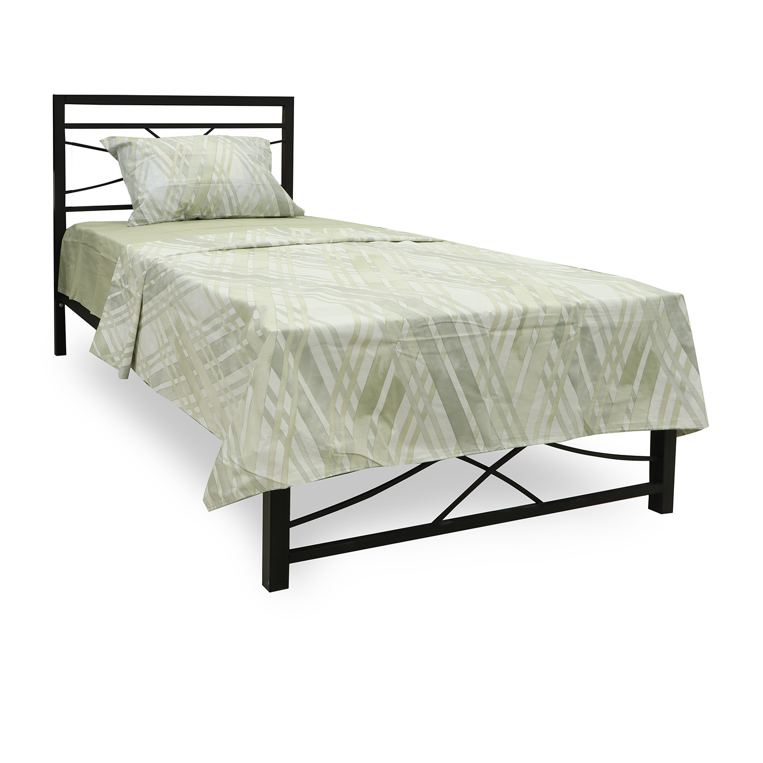 bed HOBEL WMX-B-97 90x200 METAL BLACK/BLACK (3)