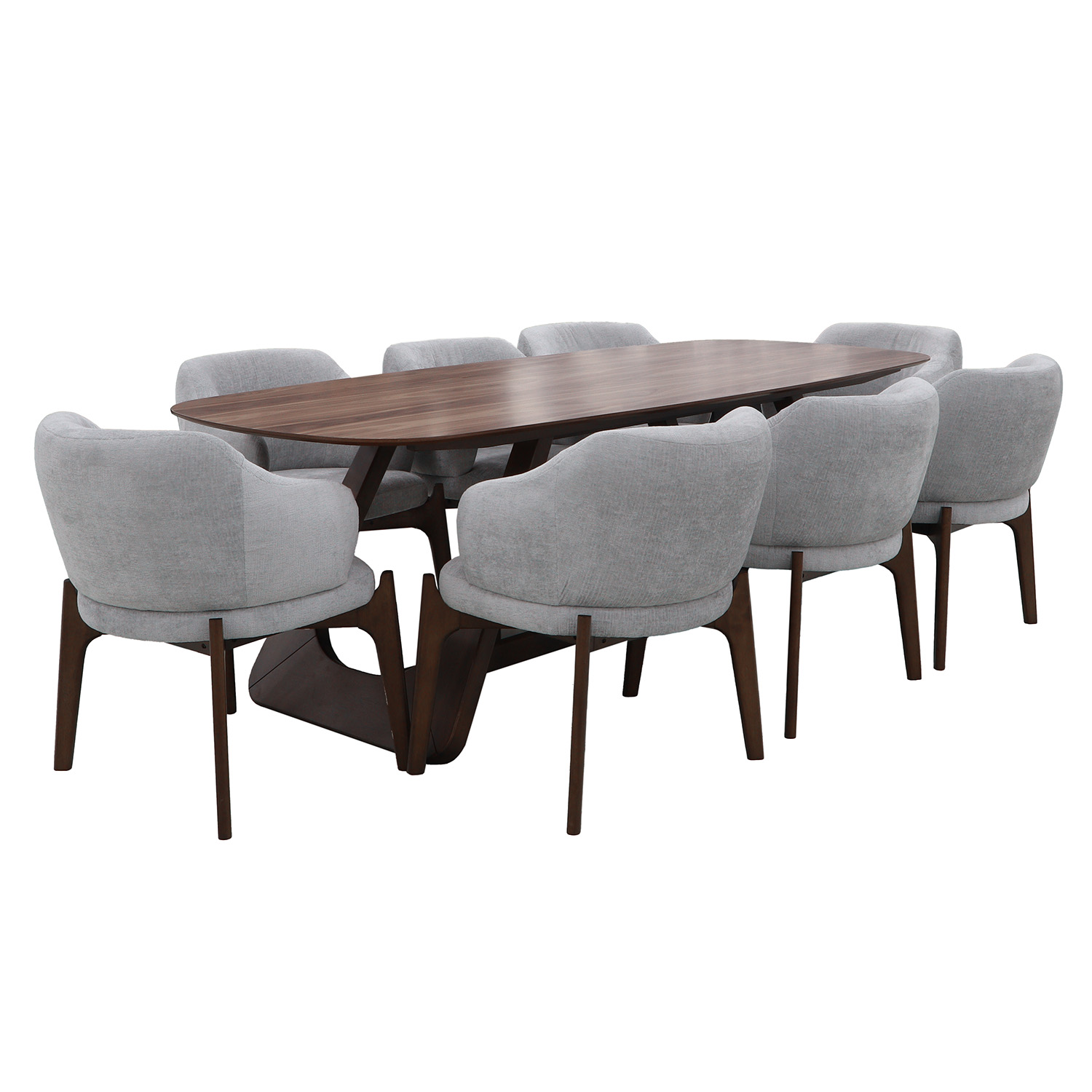სასადილო გარნიტური IVORIE ALETA 3377/1393 1+8 NATURAL WALNUT