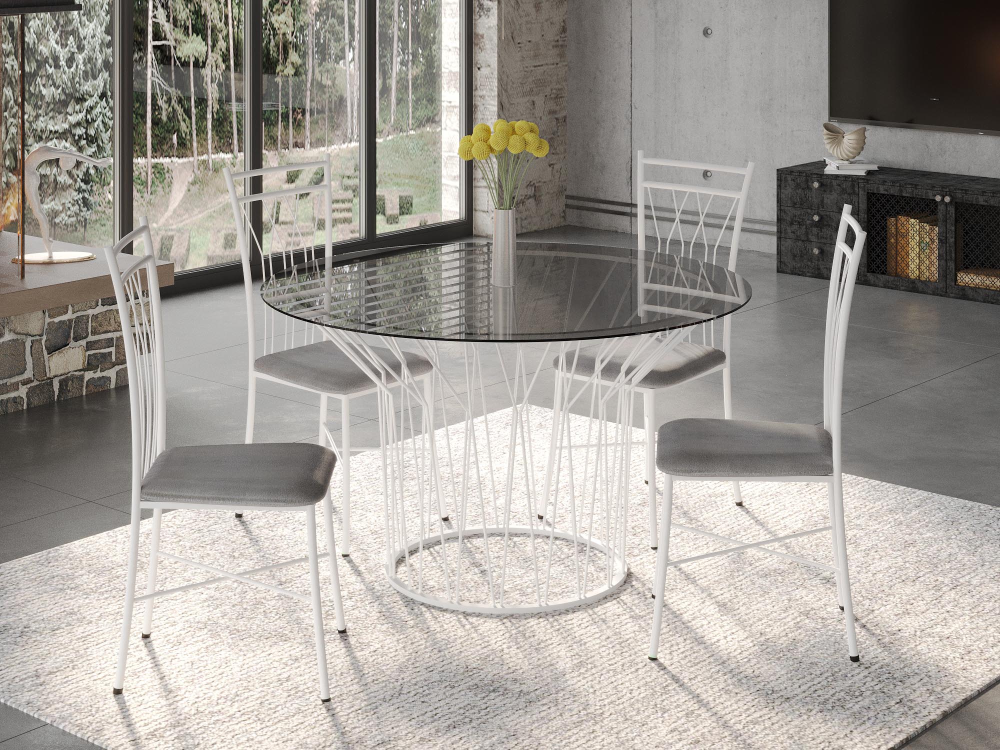 სასადილო მაგიდა HOBEL WMX-T-49 WHITE (2)