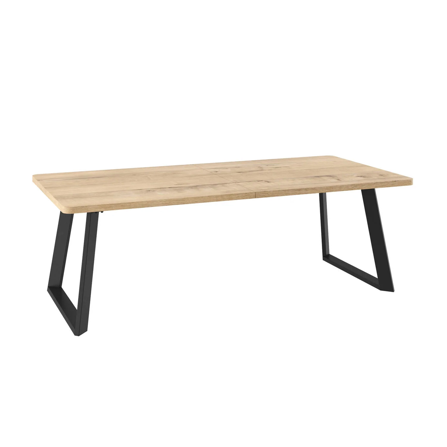 dining table MAMADOMA LOFT LUX RADIAL-230, РАЗДВИЖНОЙ 230(330)X110, ДУБ ИРЛАНДСКИЙ/ЧЕРНЫЙ, 2 (УПАК.) (2)