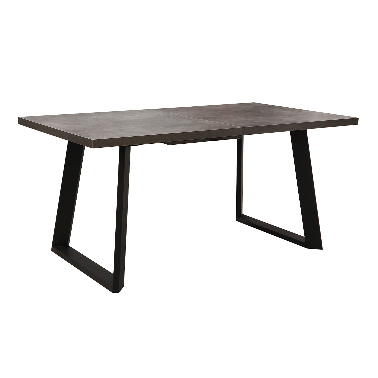 სასადილო მაგიდა MAMADOMA LOFT LUX-160, РАЗДВИЖНОЙ 160(205)X90, ДЫМЧАТАЯ КЕРАМИКА/ЧЕРНЫЙ , 2 (УПАК.)