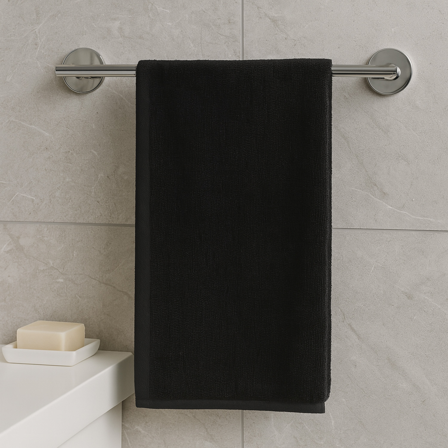 სახის პირსახოცი RESTFUL BLACK 450GSM 50X90