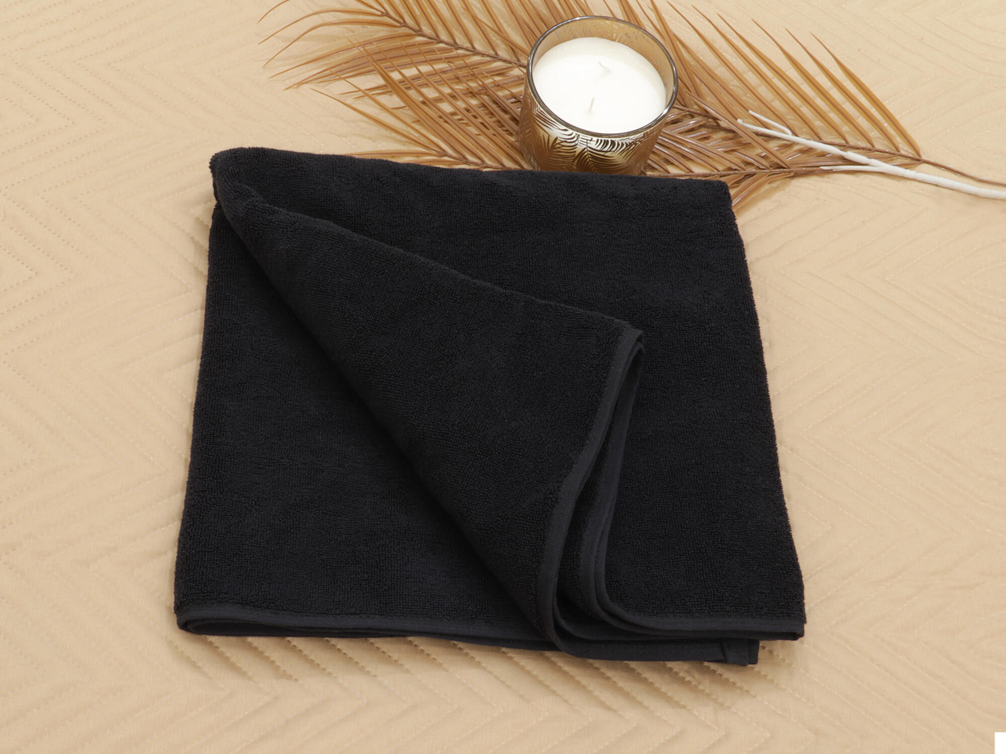 სააბაზანო პირსახოცი RESTFUL BLACK 450GSM 70X140