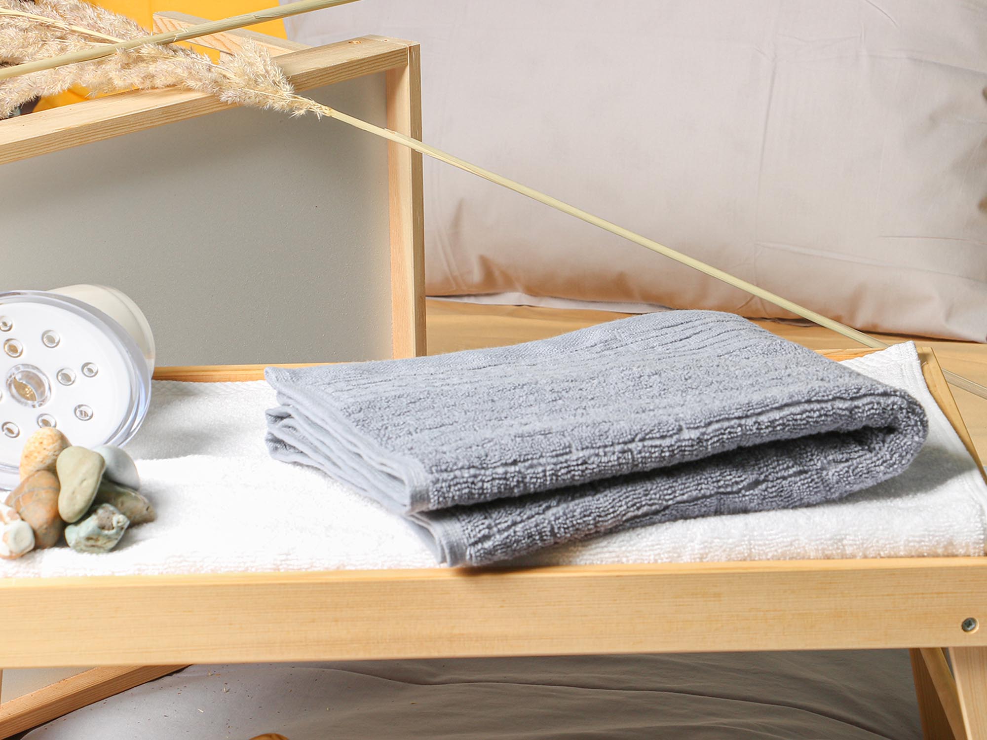 სახის პირსახოცი RESTFUL DUSTY BLUE 500GSM 50X90