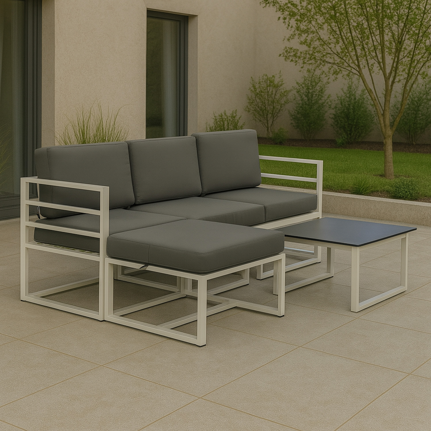 ბაღის გარნიტური HOBEL CORNER DECK METAL 7016 (3)