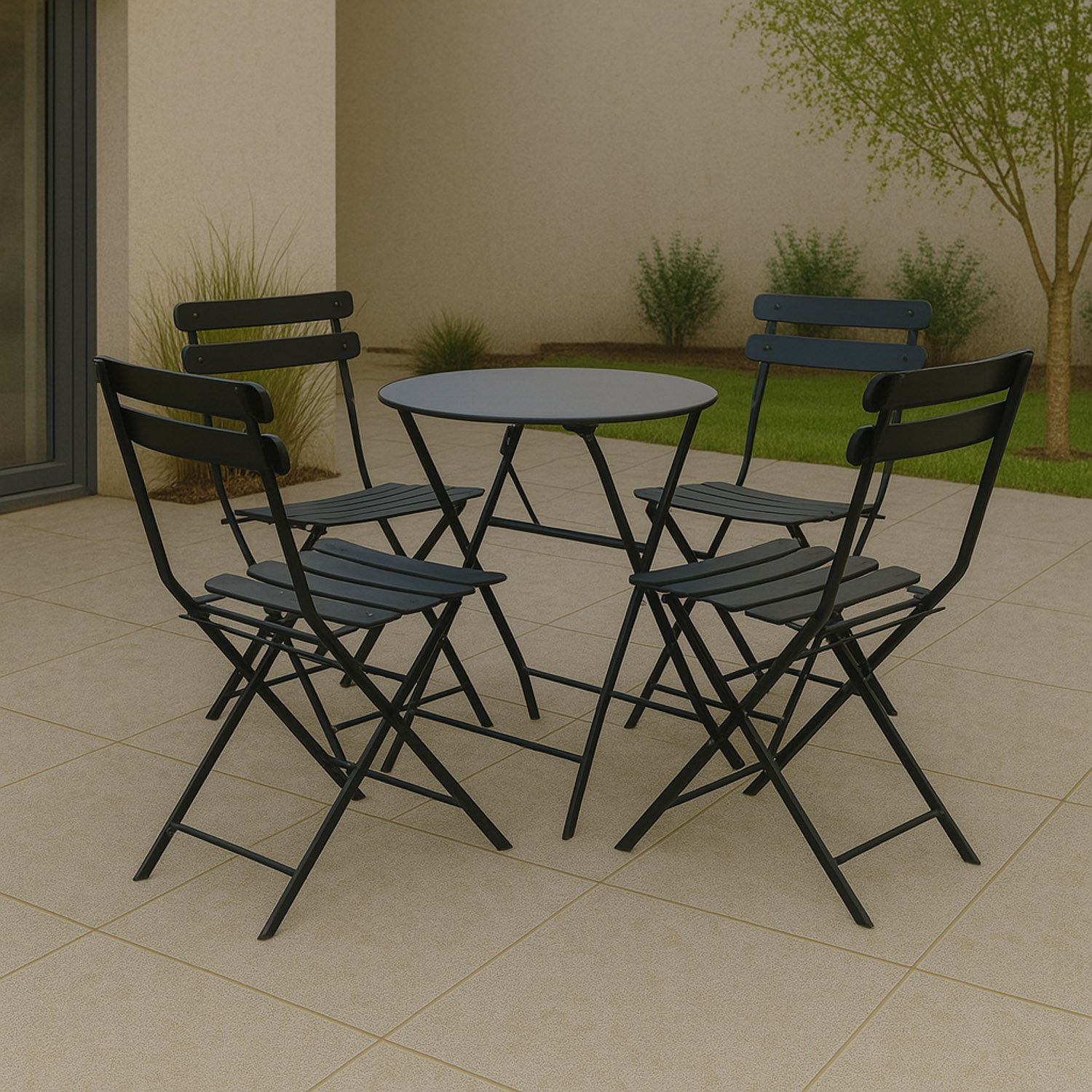 ბაღის გარნიტური KOOPMAN GARDEN FURNITURE 1+4 ANTRACITE
