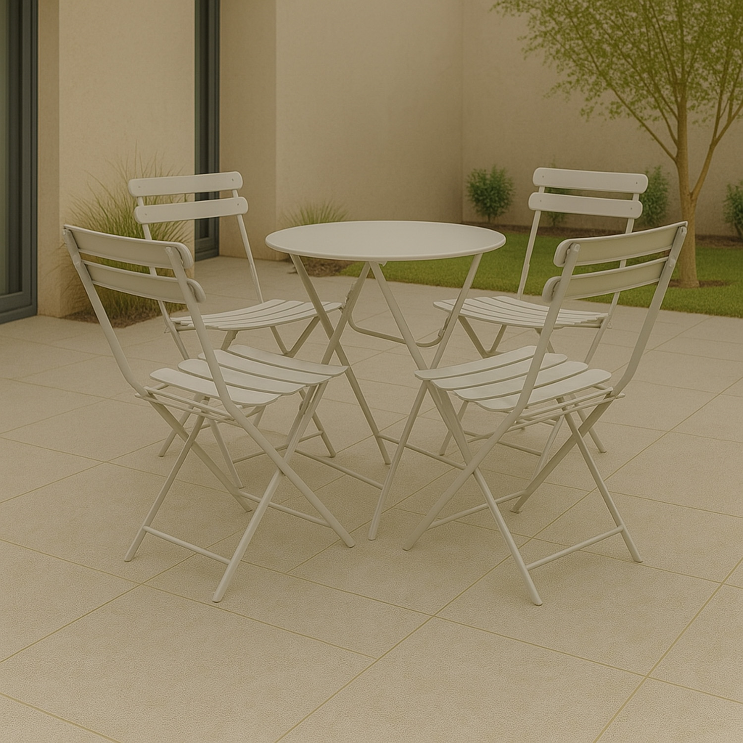 ბაღის გარნიტური KOOPMAN GARDEN FURNITURE 1+4 WHITE