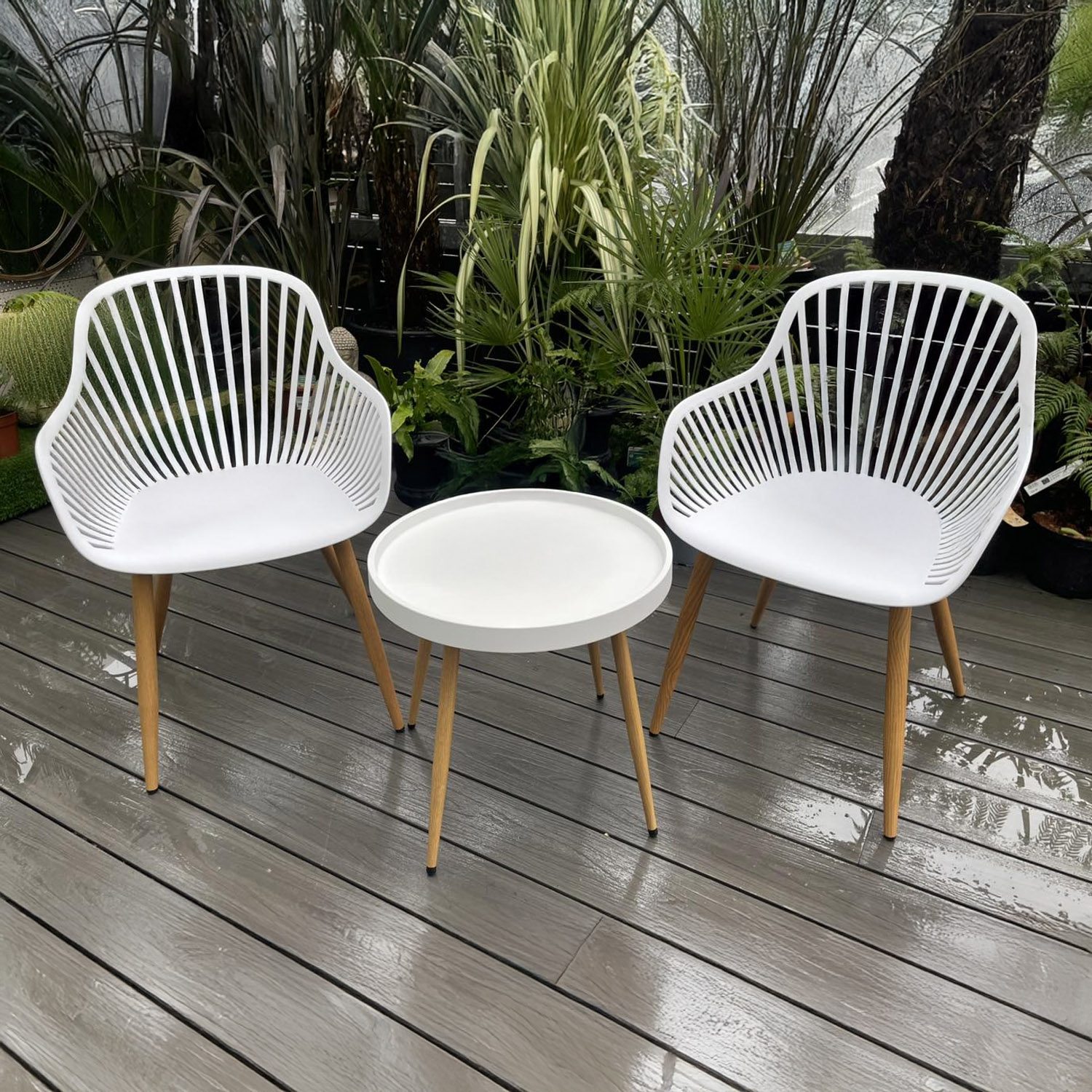 ბაღის გარნიტური KOOPMAN WHITE GRS PP 3PCS
