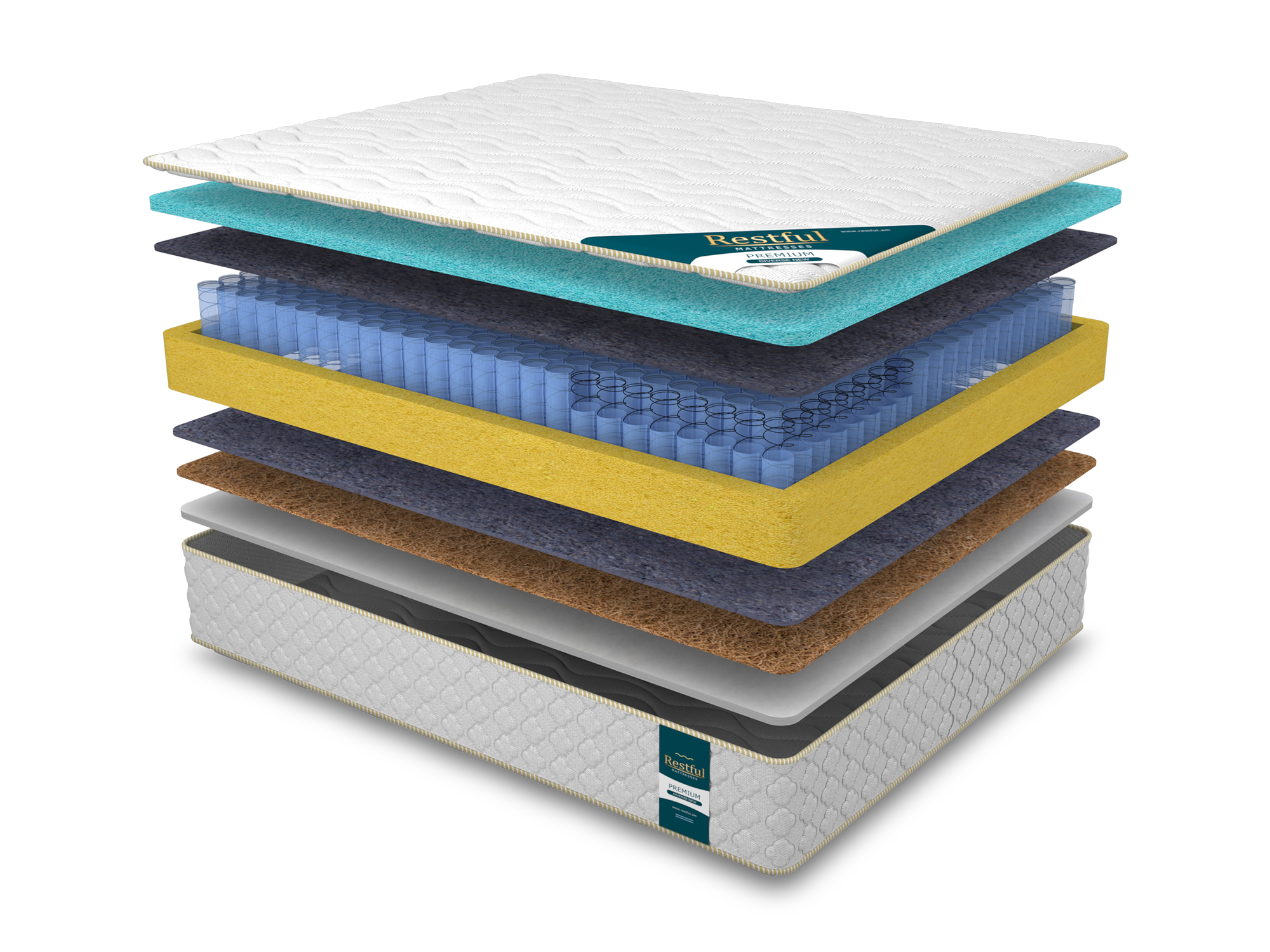 ჯიბის მატრასი RESTFUL Premium Diverse NEW 150X190
