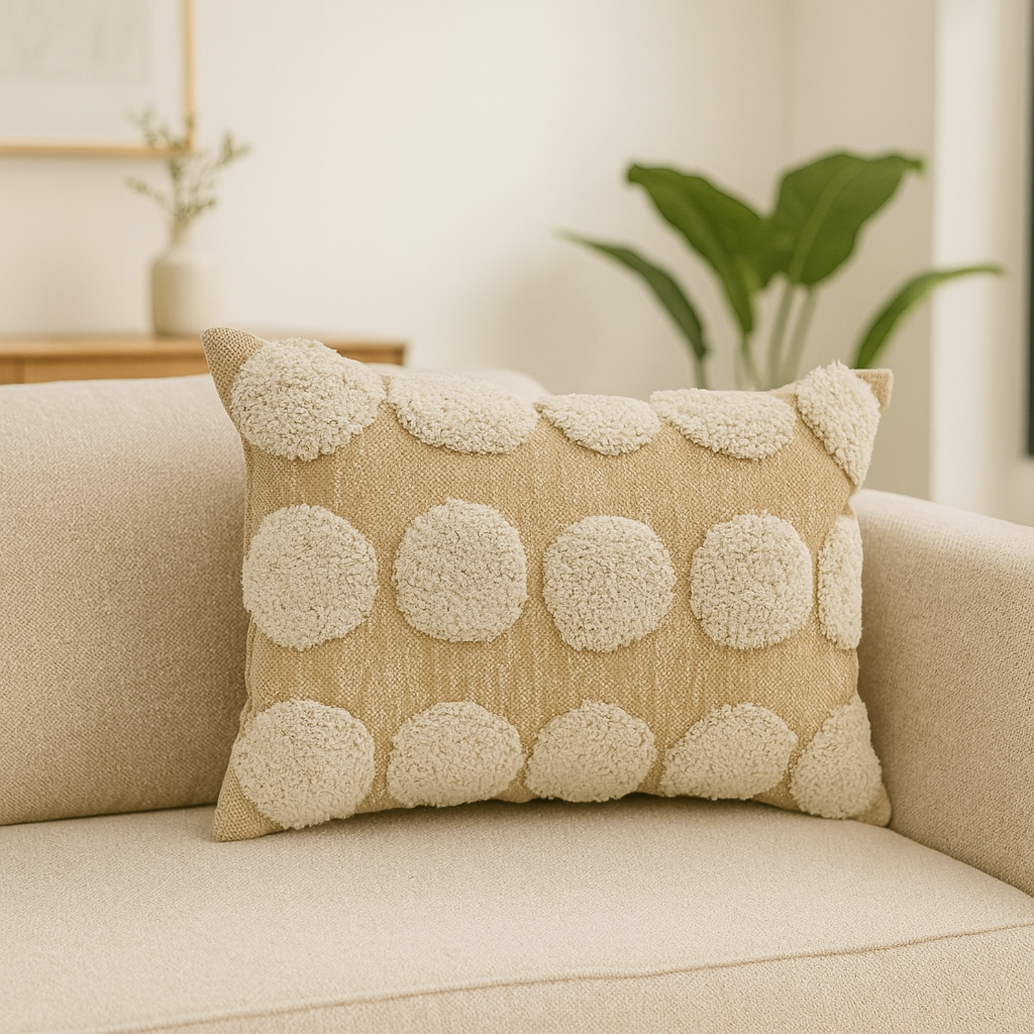 pillow KOOPMAN 40X60CM COTTON TUFTED (167819)