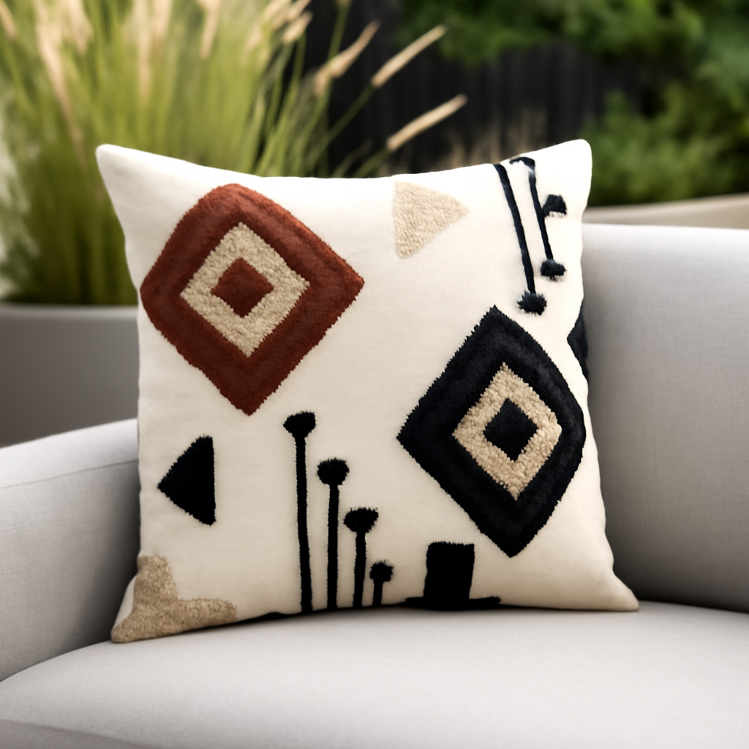 ბალიში KOOPMAN 45X45CM TUFTED AZTEC (918398)