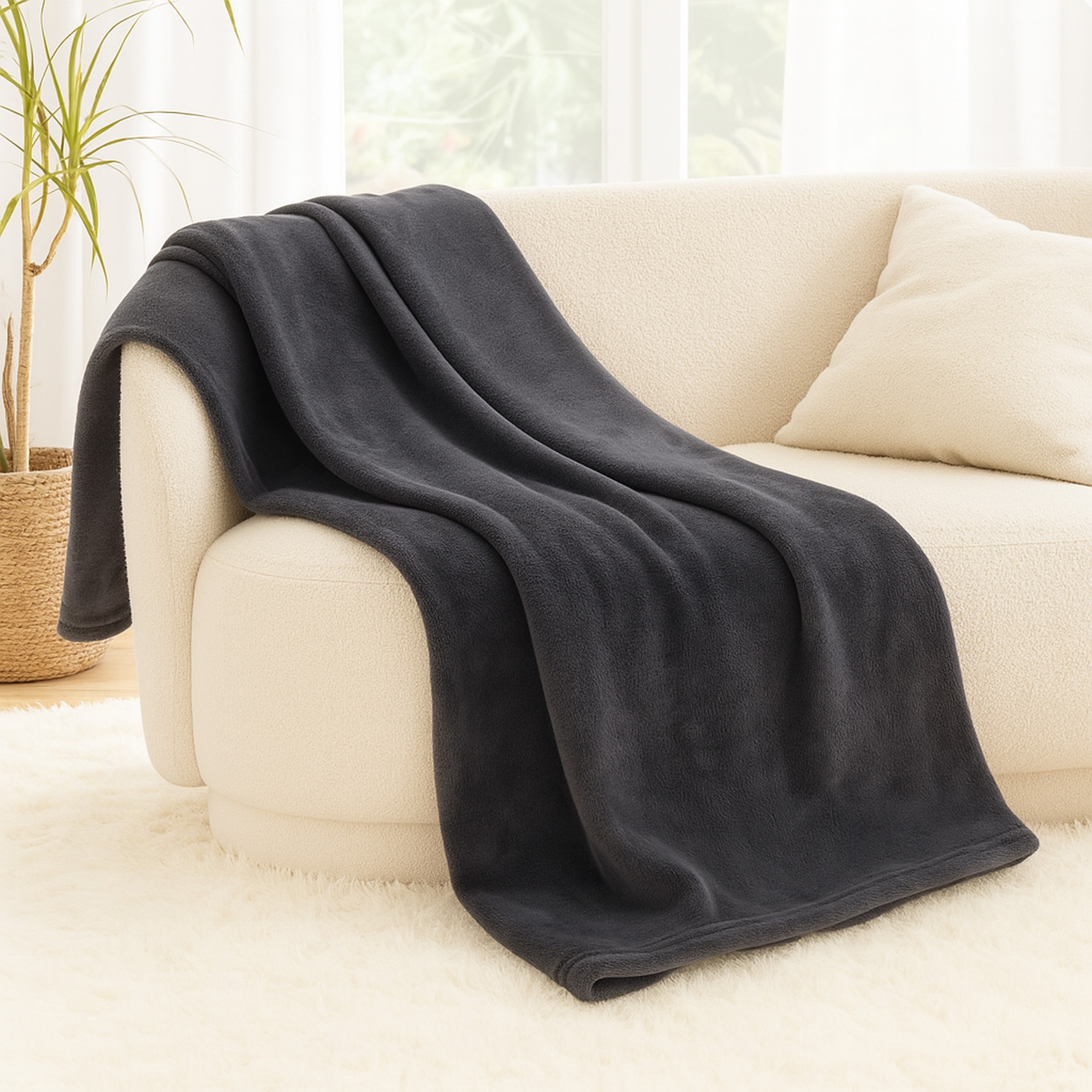პლედი KOOPMAN 125X150CM FLEECE GREY