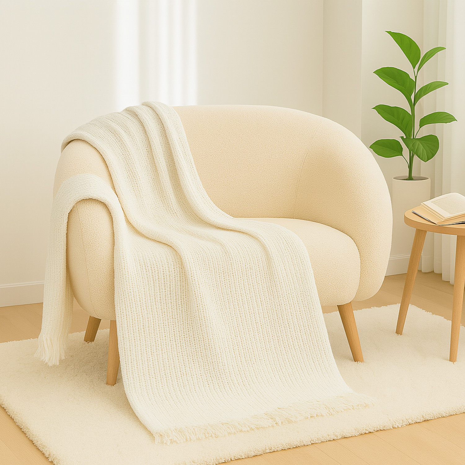 პლედი KOOPMAN 130X170CM THROW COTTON
