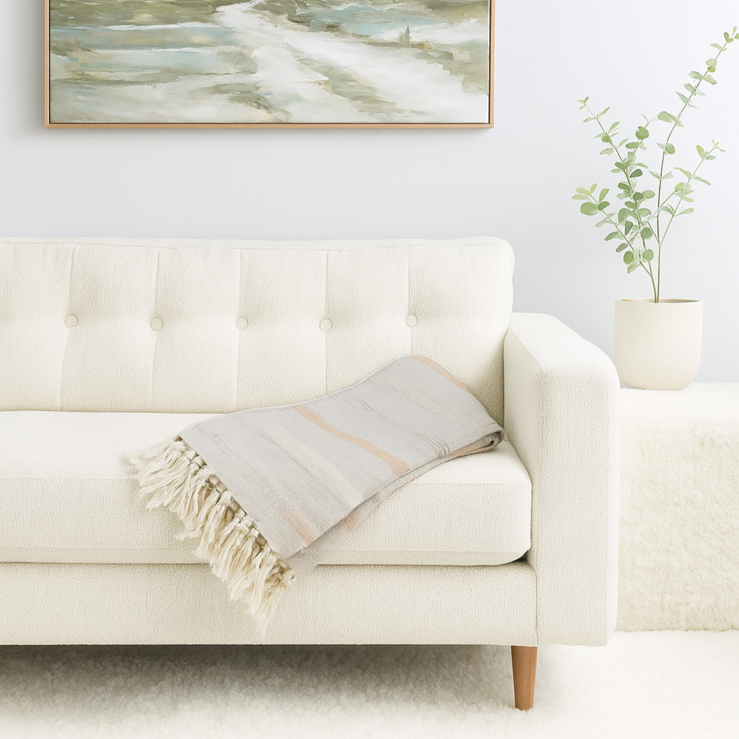 პლედი KOOPMAN 130X170CM THROW COTTON 2ASS