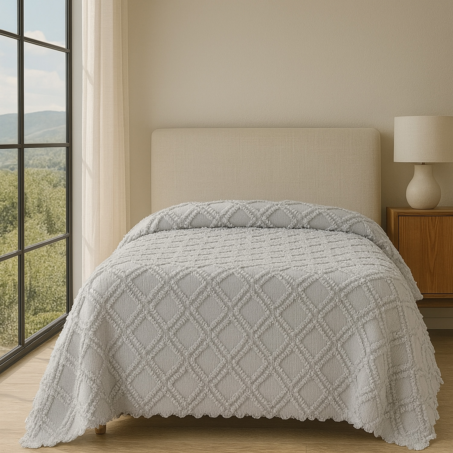 გადასაფარებელი RESTFUL NAKI02 180X250 LIGHT GREY