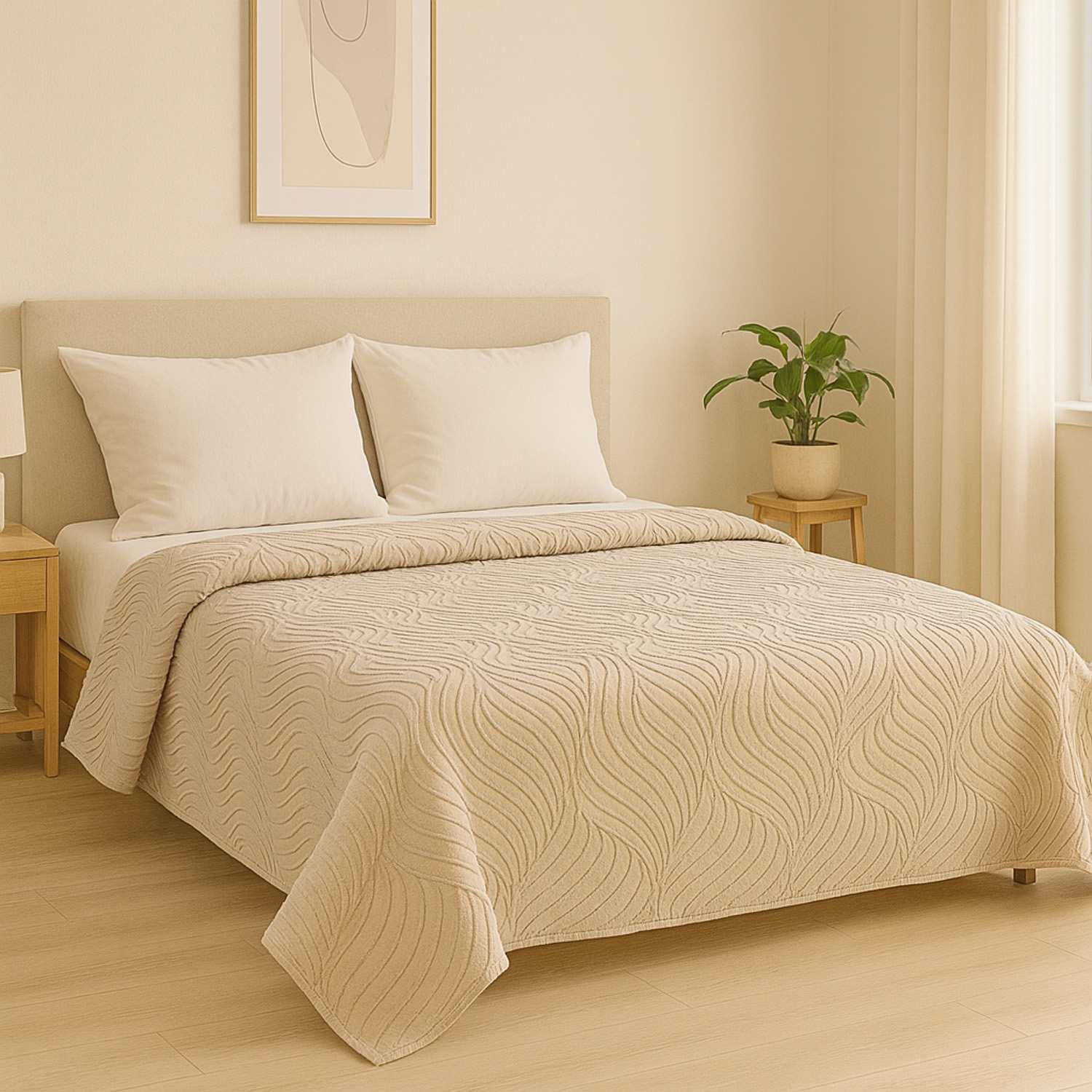 გადასაფარებელი RESTFUL NAKI04 250X250 BEIGE