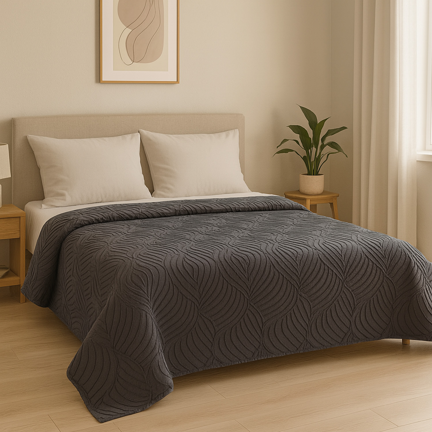 გადასაფარებელი RESTFUL NAKI04 250X250 DARK GREY