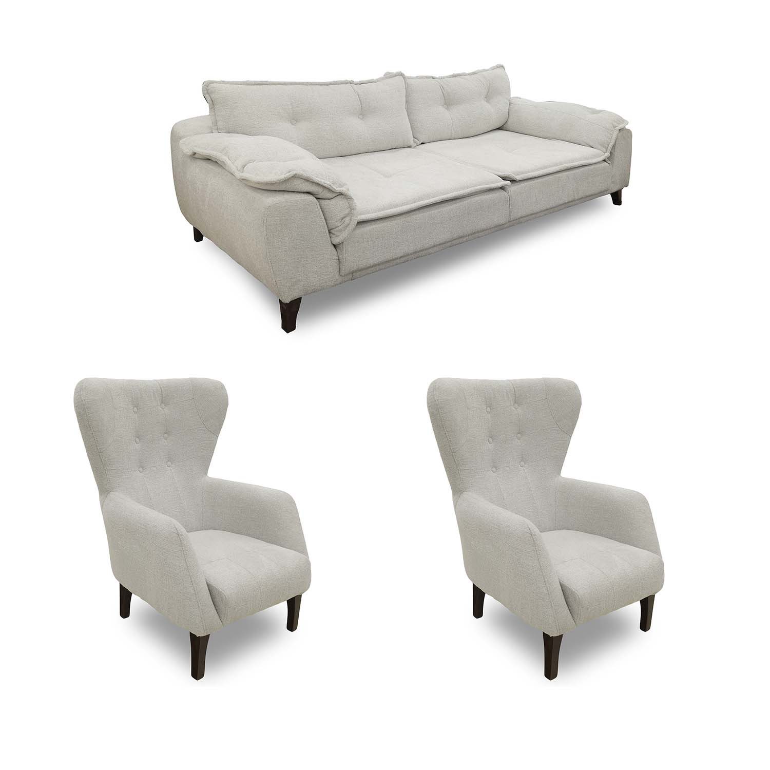 sofa set HOBEL CLARA 3+1+1 LIGHT GREY BEATTO 1069 (3)