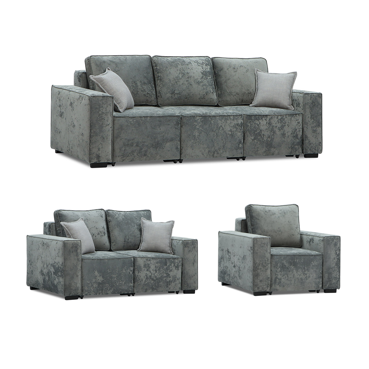 гарнитур HOBEL LOTUS 3+2+1 GREY MONACO 14/ INFINITY 911 (15)