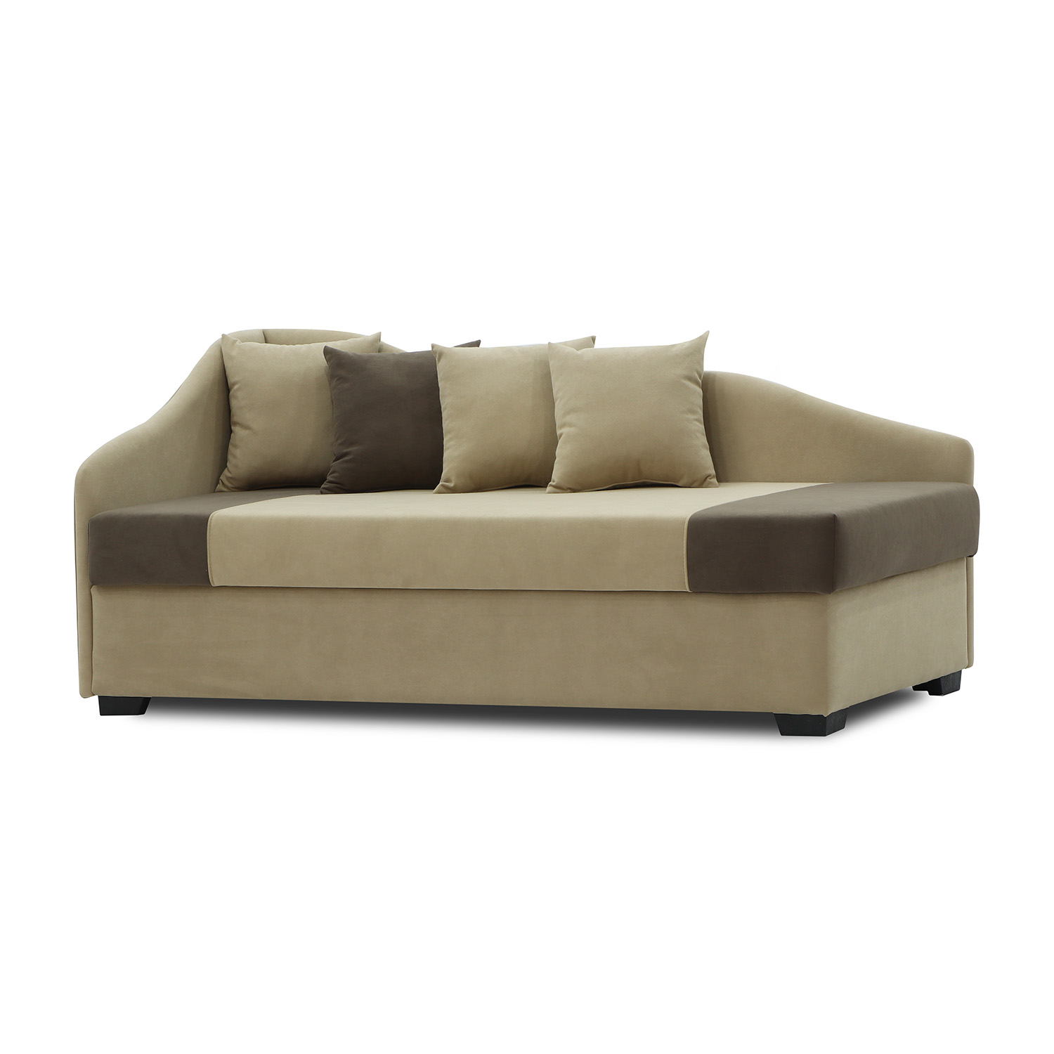 sofa HOBEL BIG-BEN BEIGE LEONARDO 03/ DARK BROWN LEONARDO 06 L (2)