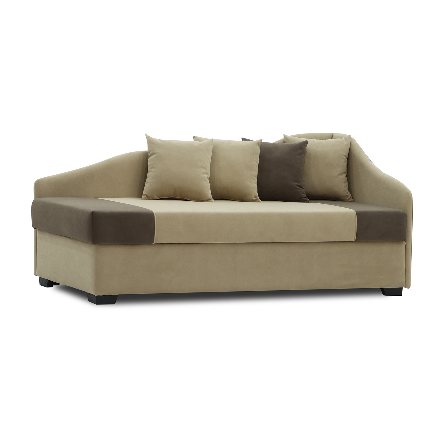 sofa HOBEL BIG-BEN BEIGE LEONARDO 03/ DARK BROWN LEONARDO 06 R (2)