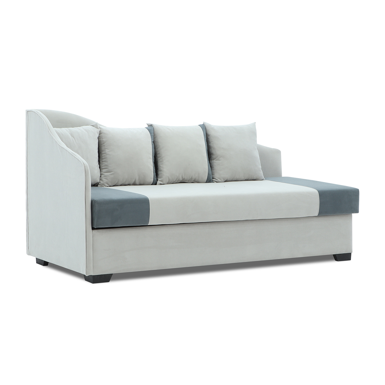 დივანი HOBEL BIG-BEN LIGHT GREY VIVALDI 6/ DARK GREY VIVALDI 8 L(2)