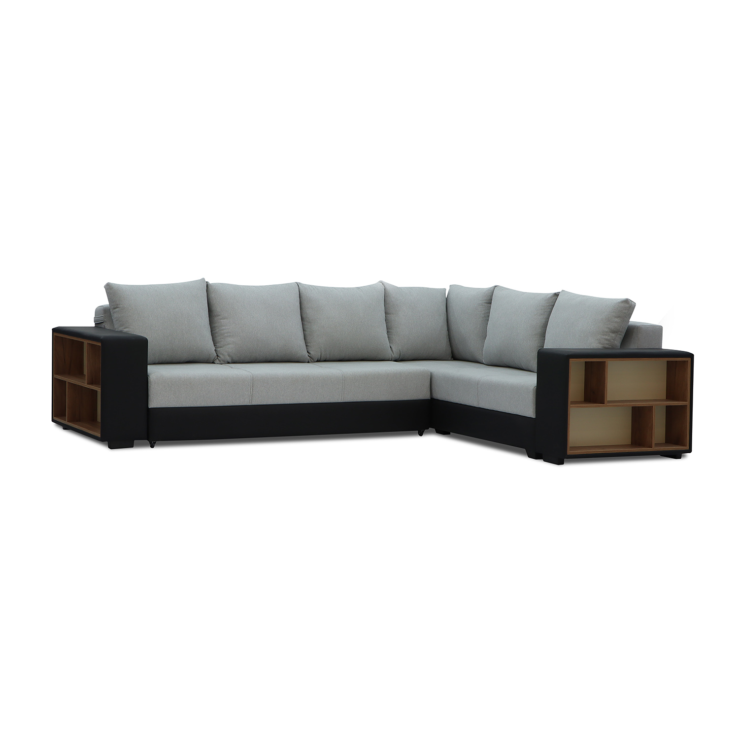 sofa HOBEL CORNER BAR BLACK 4503/ GREY SCANDI 17 R (6)